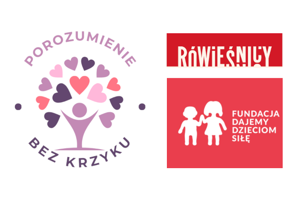 Logo - Porozumienie bez krzyku, Rówieśnicy, Fundacja Dajemy Dzieciom Siłę
